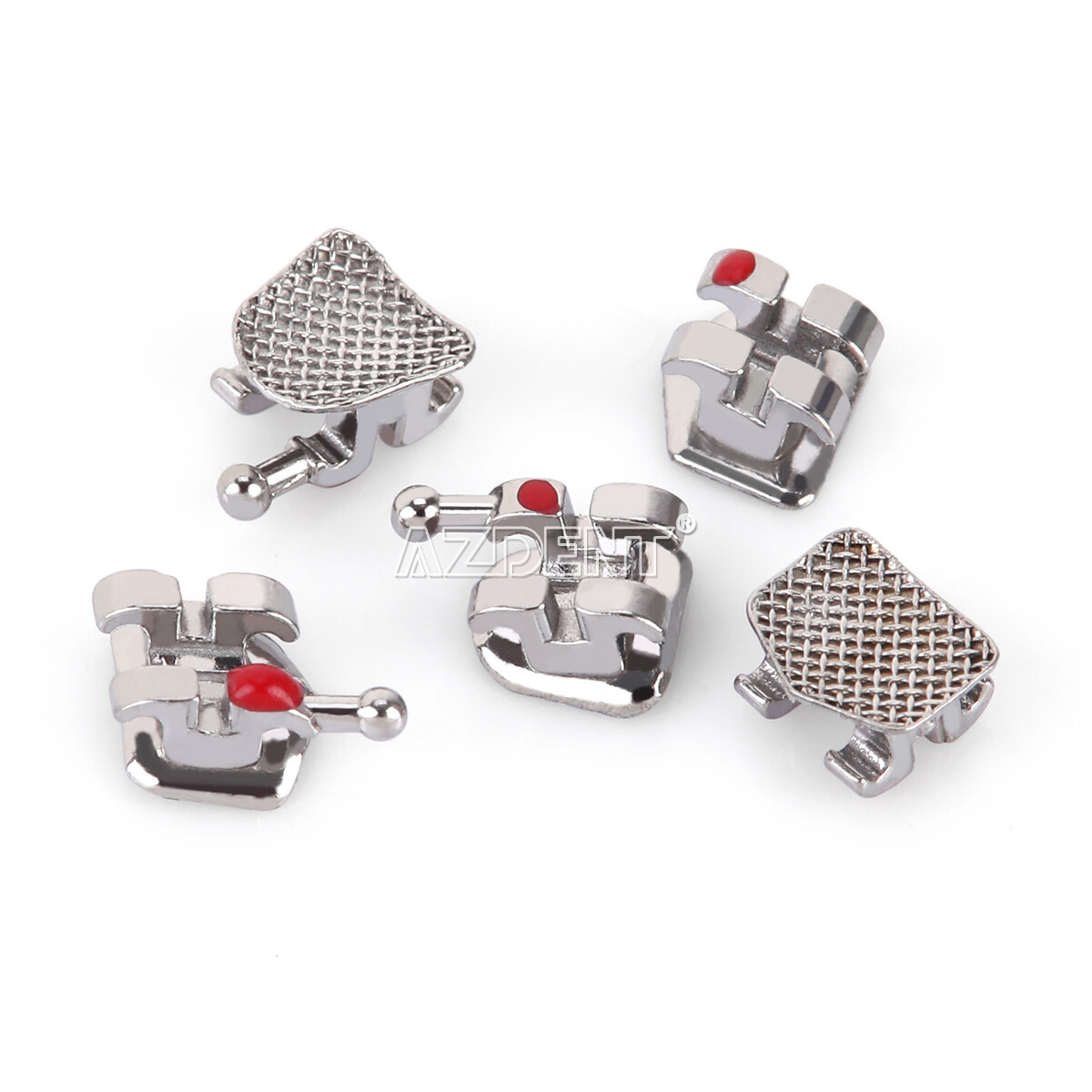 10X AZDENT Dental Ortho Brackets Mini/Standard MBT/Roth 022/018 Hooks 3 4 5