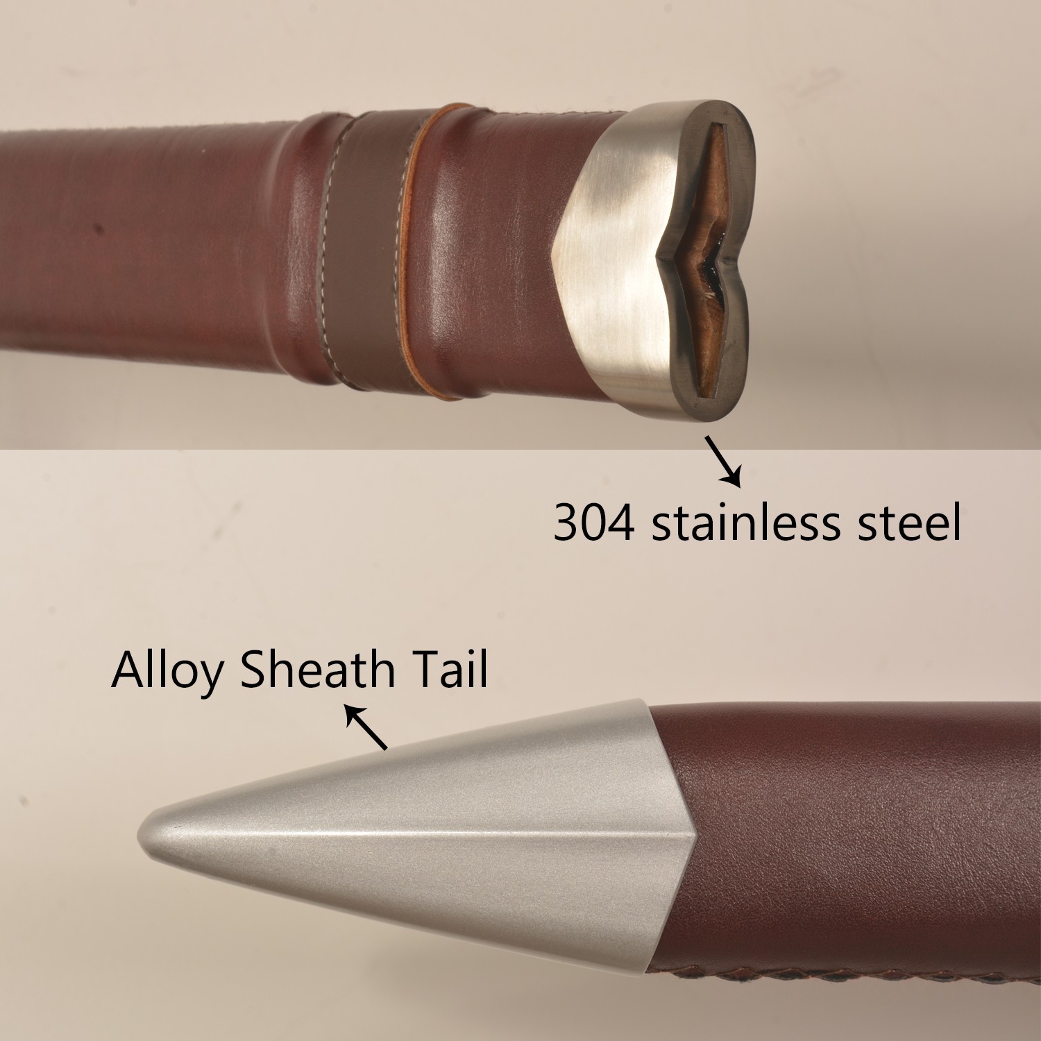 46.5" Medieval Western Sword/Real Sword With Belts Handmade/Manganese Steel