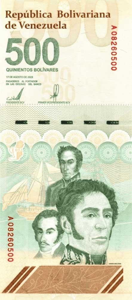 100 X Venezuela 500 Bolivar Digitales 2024 UNC Genuine With COA