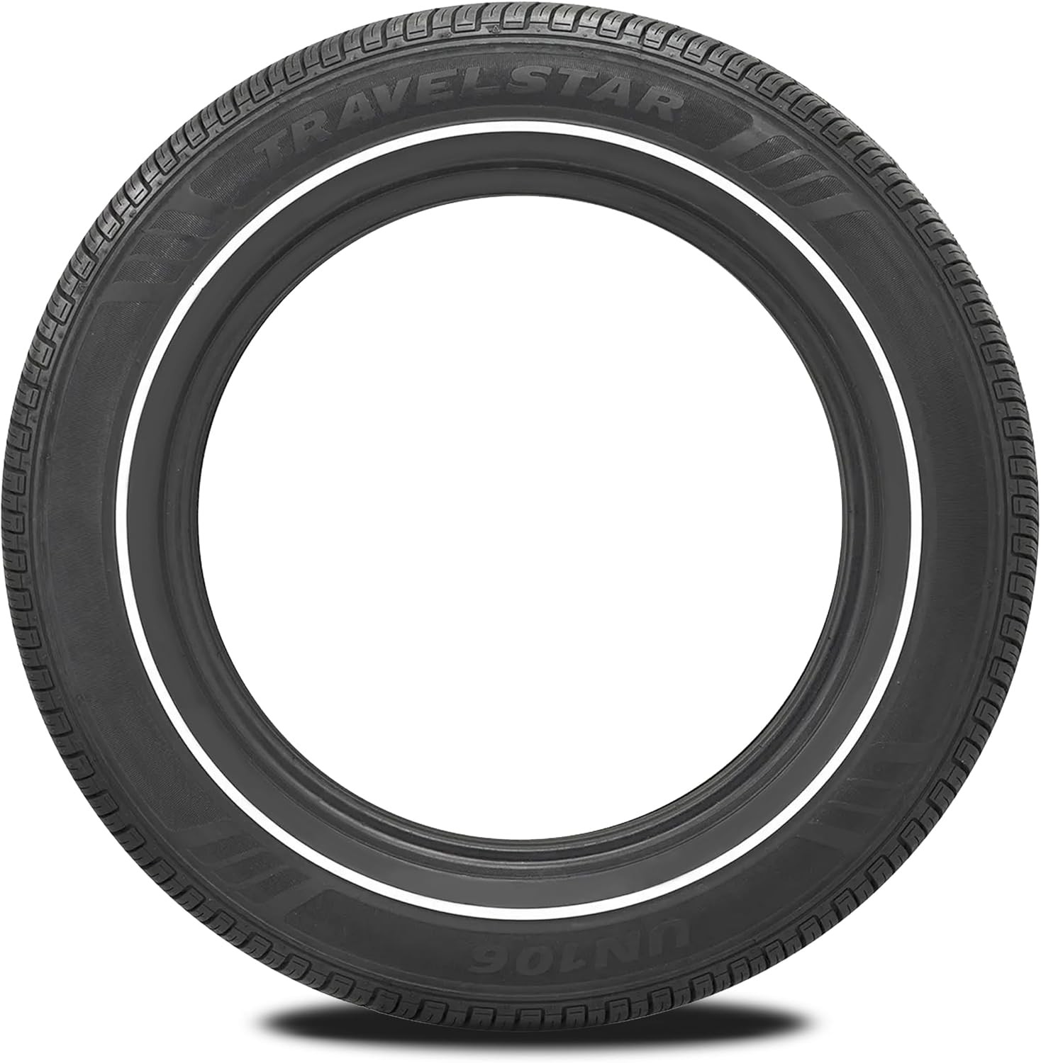 Set of 4 Travelstar UN106 155/80R13 79T 14mm White Wall A/S Passenger Car Tire