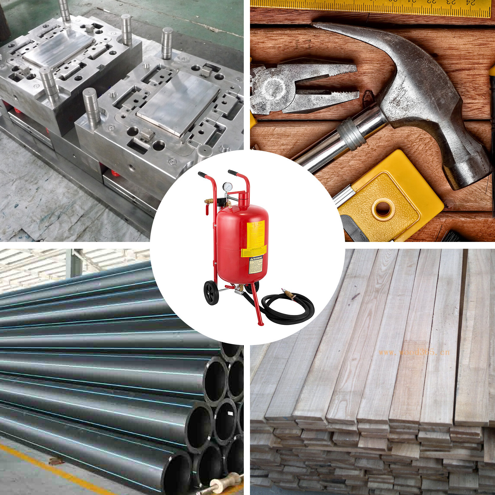 VEVOR 10 Gallon Sandblaster Portable Air Sand Blaster Media Abrasive 60-110 PSI