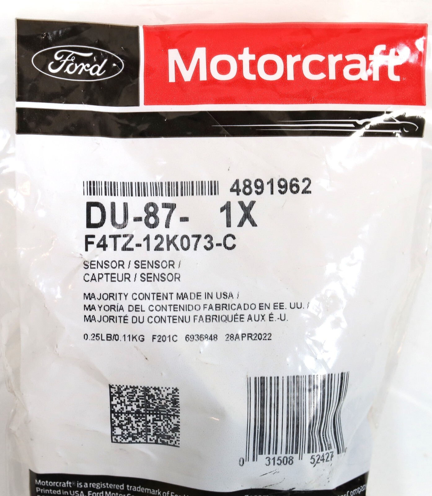 Motorcraft DU-87 Camshaft Position Sensor 1994–2003 F250 F350 7.3L Powerstroke
