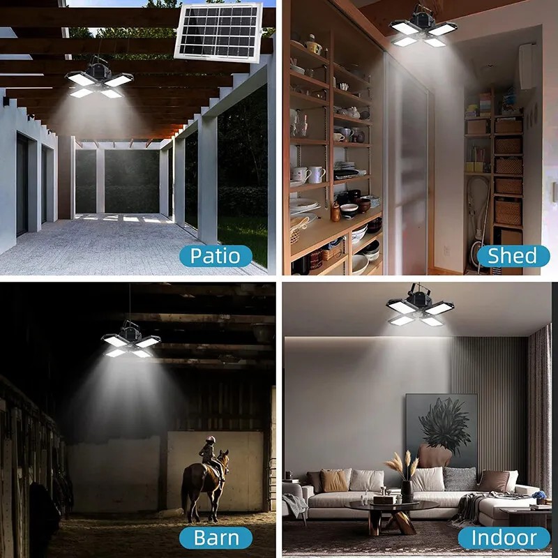 168LED Solar Pendant Light Outdoor Indoor Solar Powered Motion Sensor Shed Light