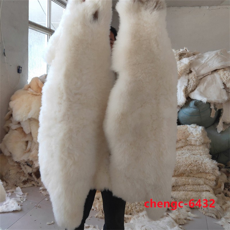 IN US 100% Genuine Sheepskin Fluffy Fur Rug 60*120CM Windward Natural Soft Mat