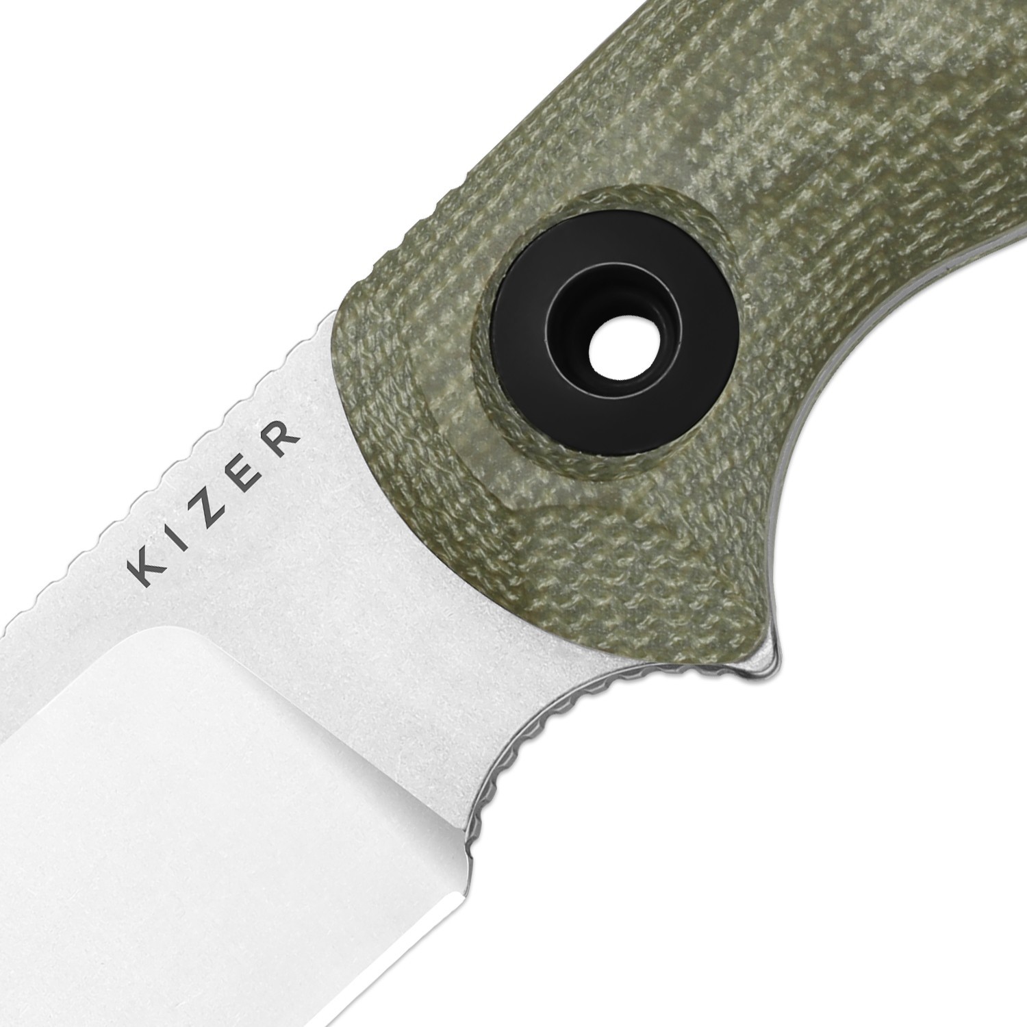 Kizer Drop Bear Fix 3 Fixed Knife 14C28N Blade Micarta Handle Medium Size 1101A2