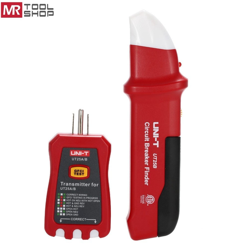 UNI-T UT25A Digital Circuit Breaker Finder with GFCI Outlet Socket Tester LED
