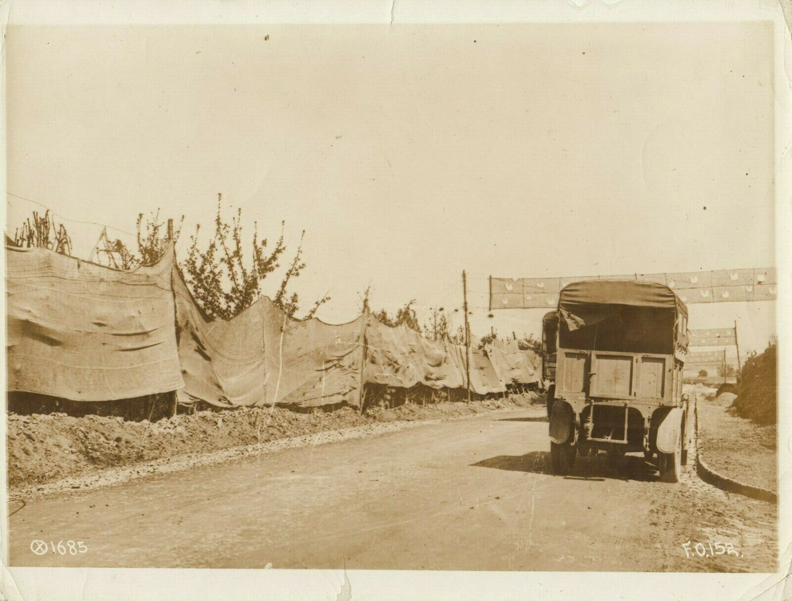 Vintage Military Photograph Official Photo Military Truck 01-04-1918 8x6