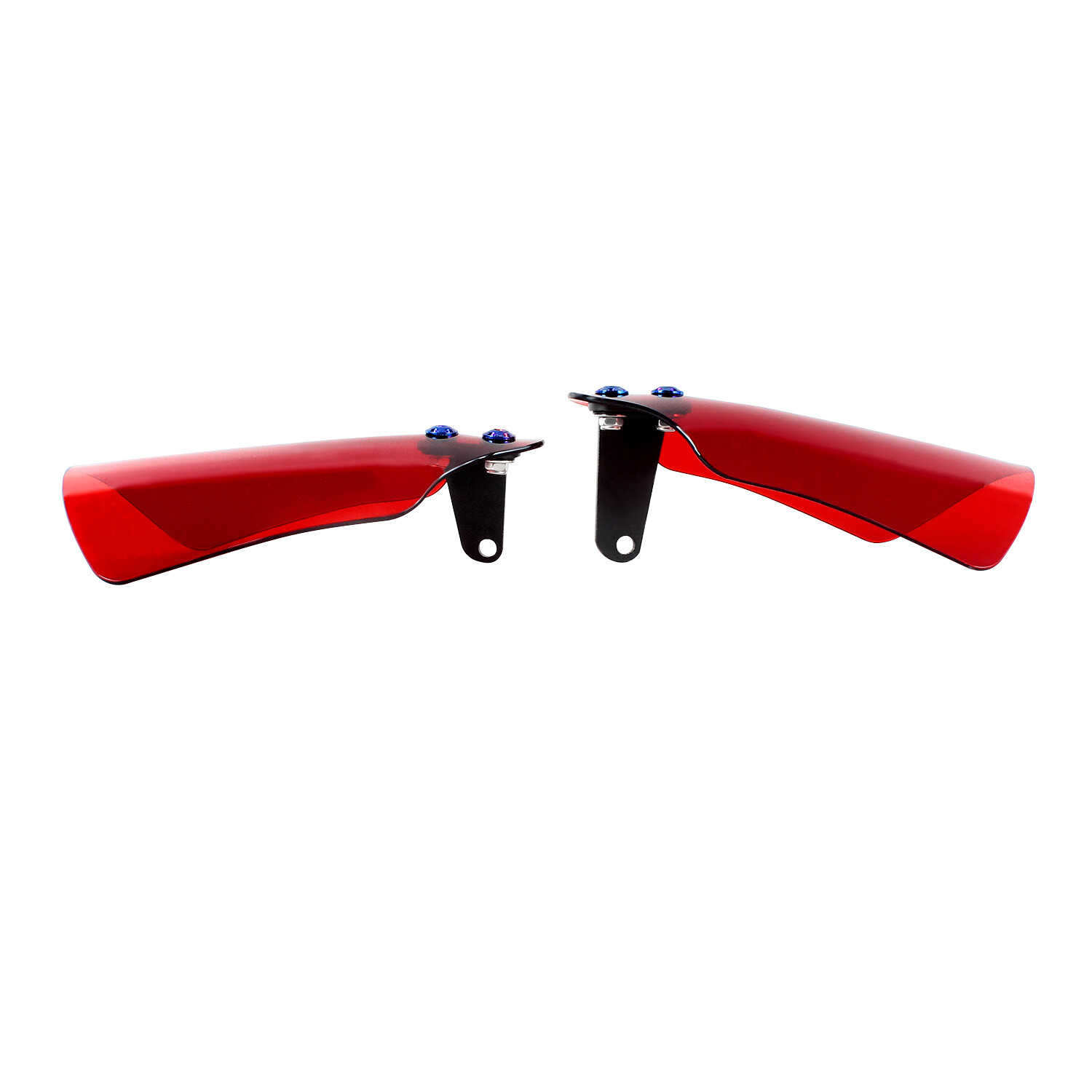 Red PMMA Acrylic Hand Grip Windshield Fit Harley Softail Dyna Street Bob FXDF