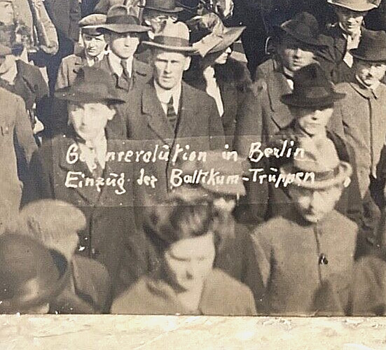 POST WWI GERMAN FREIKORPS MARINEBRIGADE EHRHARDT BERLIN 1919 PHOTO POSTCARD RPPC