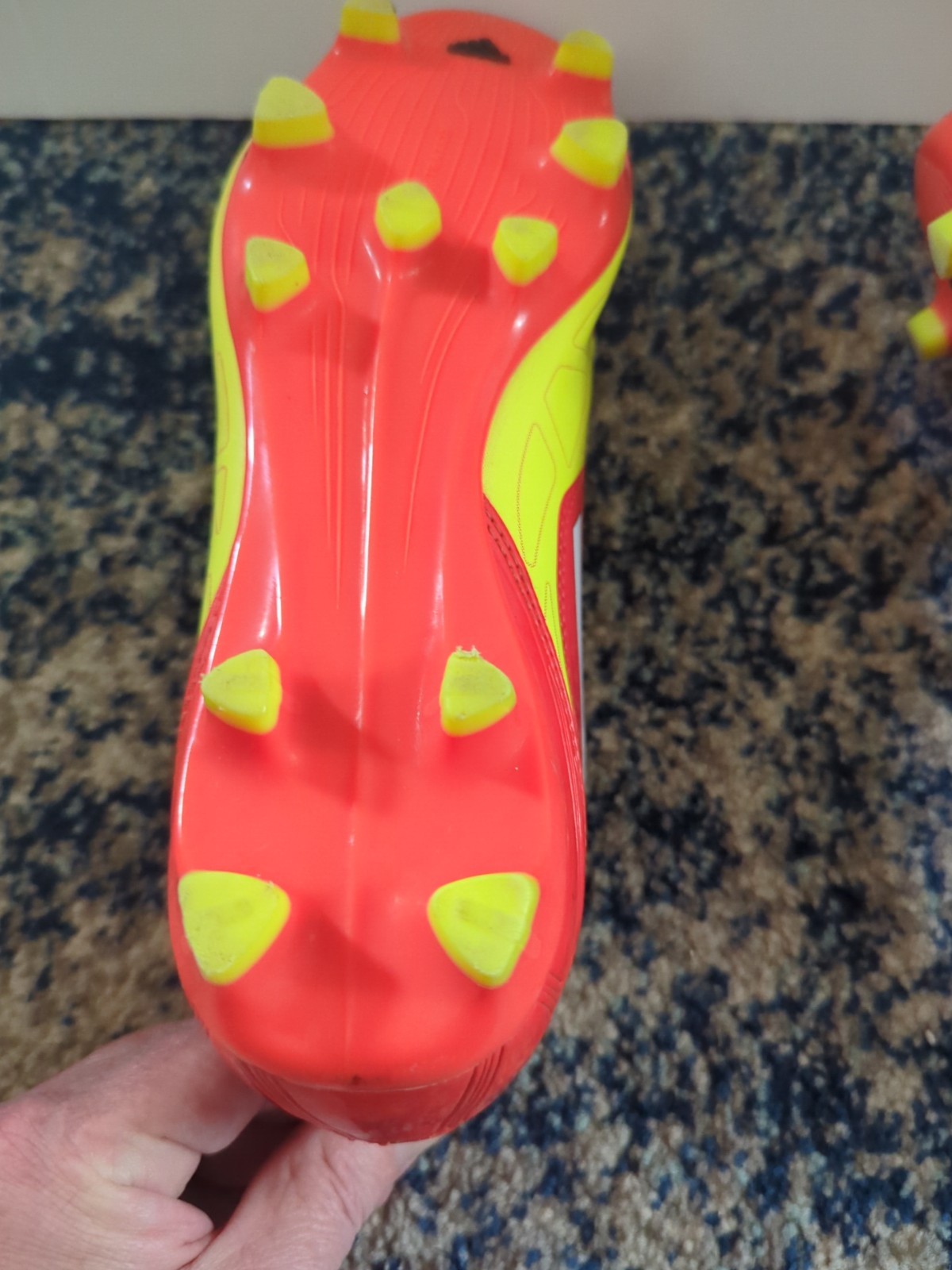 Adidas F50 Adizero HG US 7.5 Outdoor Soccer Cleats V24790 Orange And Yellow Nice