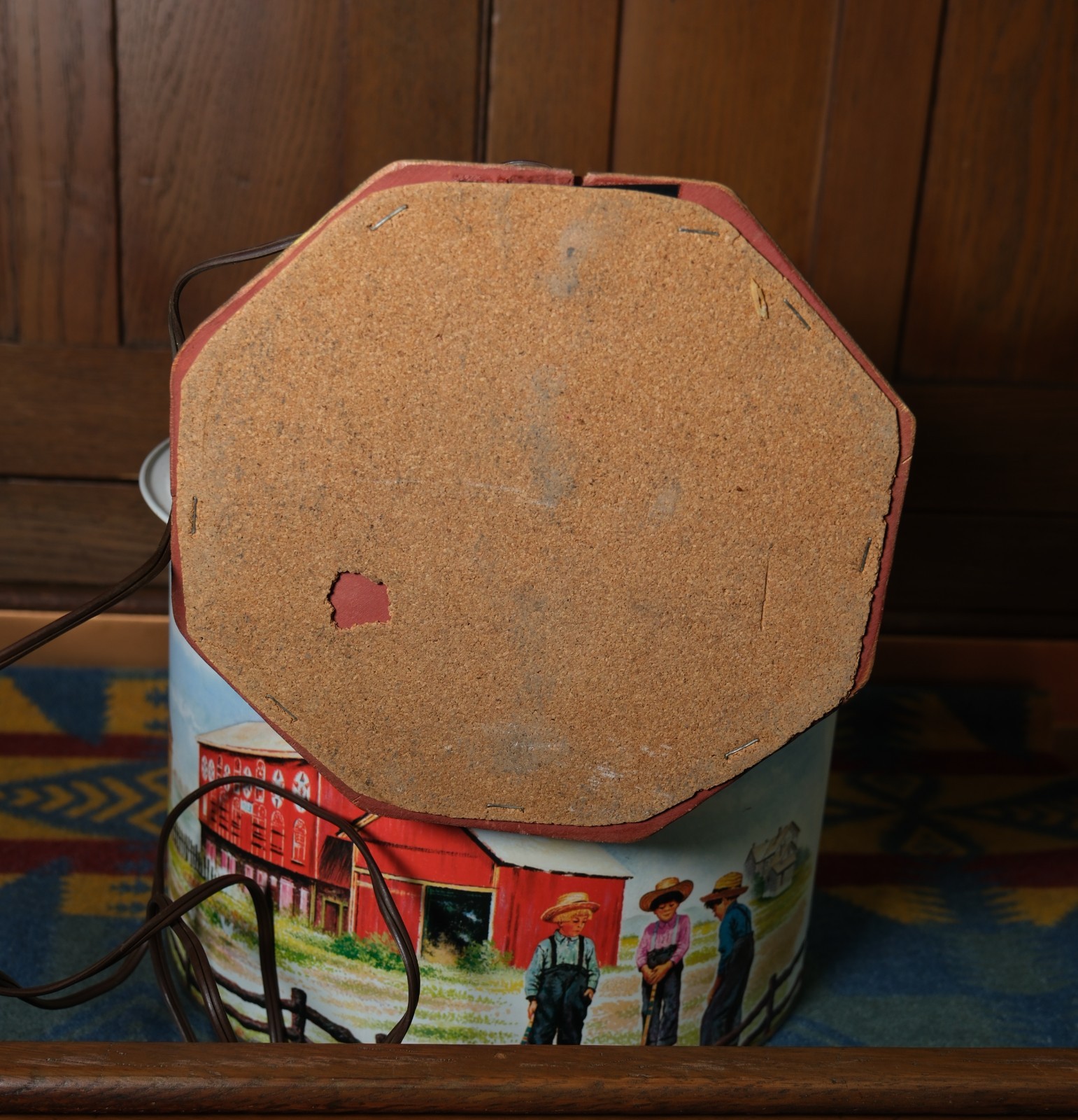 Vtg 1950's 1960's Motorized Hypnosis Vortex Wheel Hippy Drug Trip Folk Art AS-IS