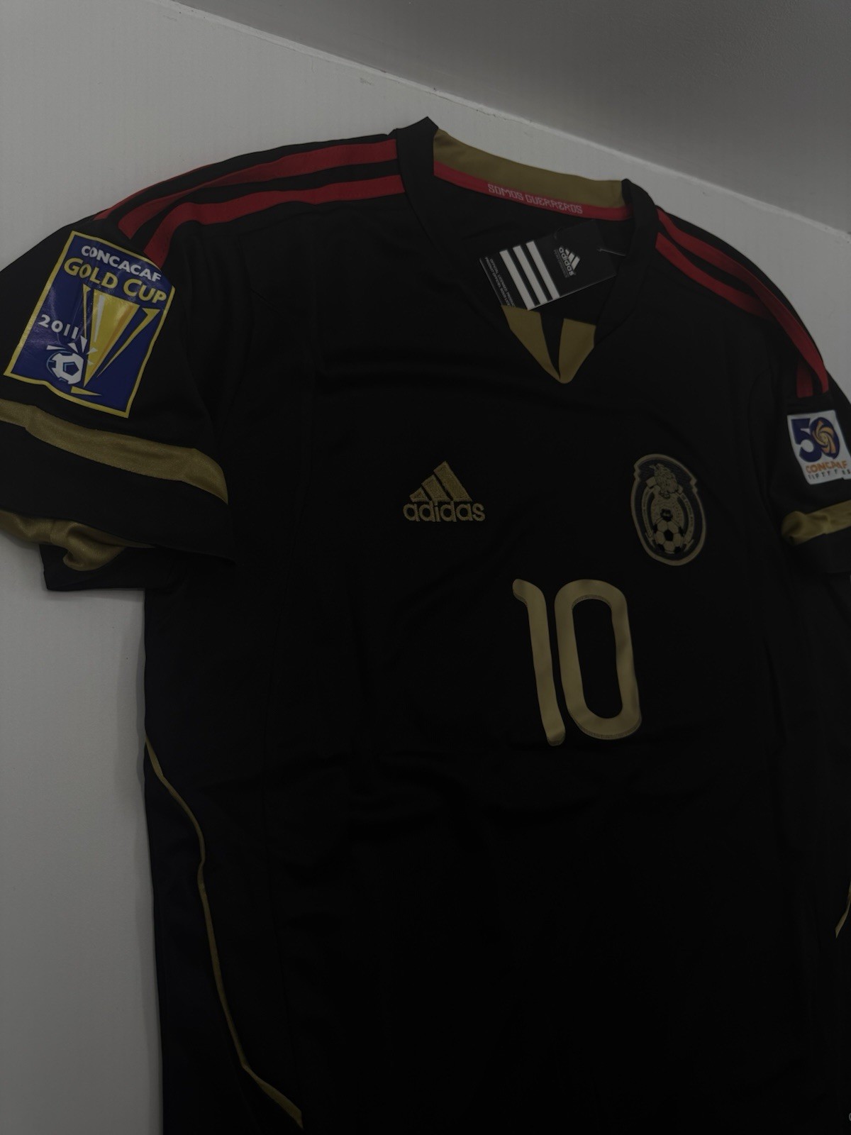 2011 Mexico Away Retro Jersey Gio Dos Santos #10 Vintage Iconic Black Gold Cup