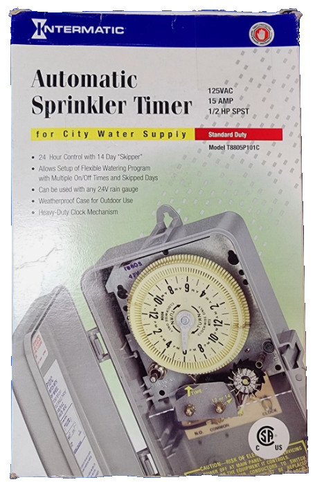 Intermatic T8805P101C 125/24-V Indoor/Outdoor Irrigation/Sprinkler Timer Switch