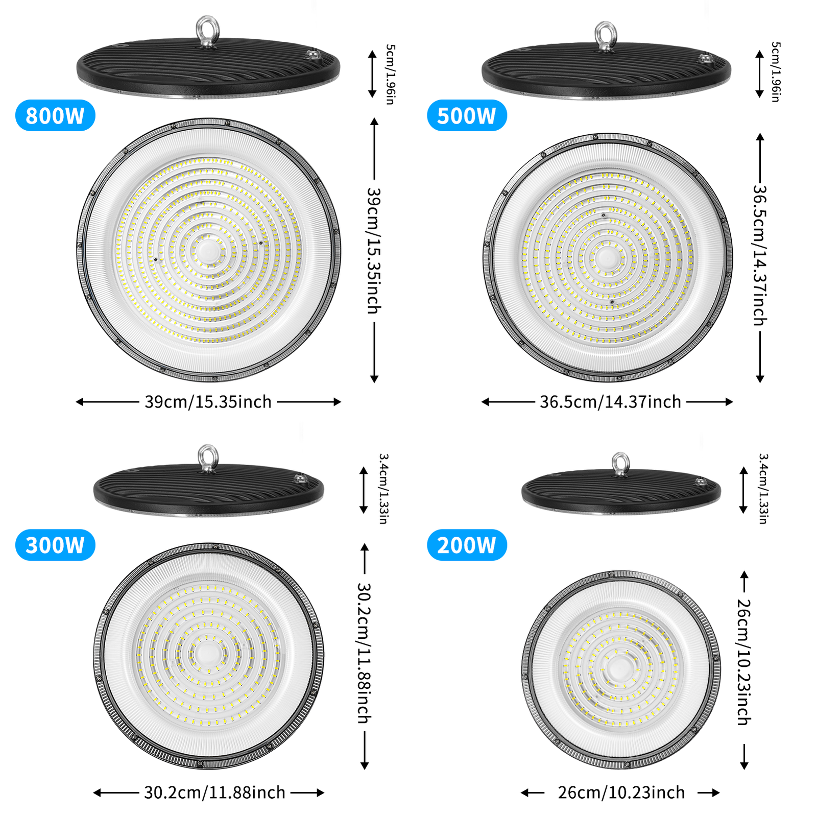 800W UFO LED High Bay Light Shop Lights Warehouse Commercial Lighting Lamp Watt
