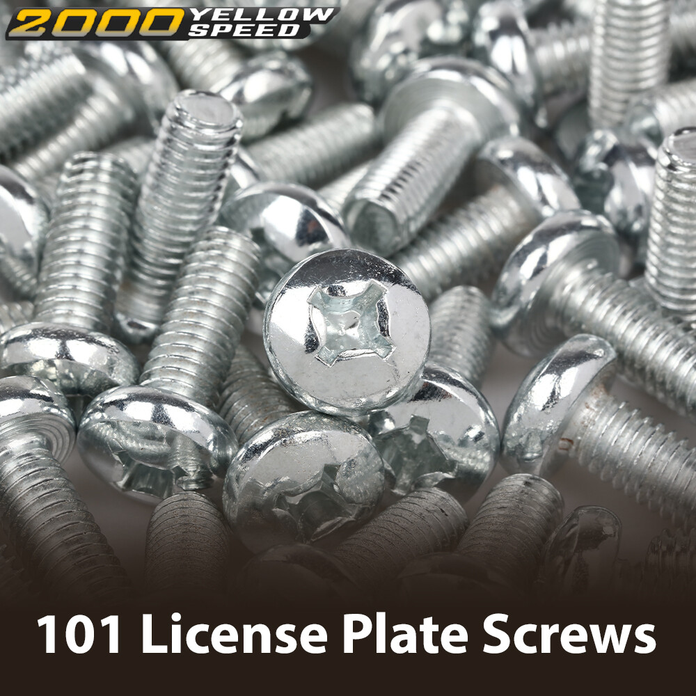 Fit For Toyota / Honda / Lexus - 100 Per Bag Silver License Plate Screws