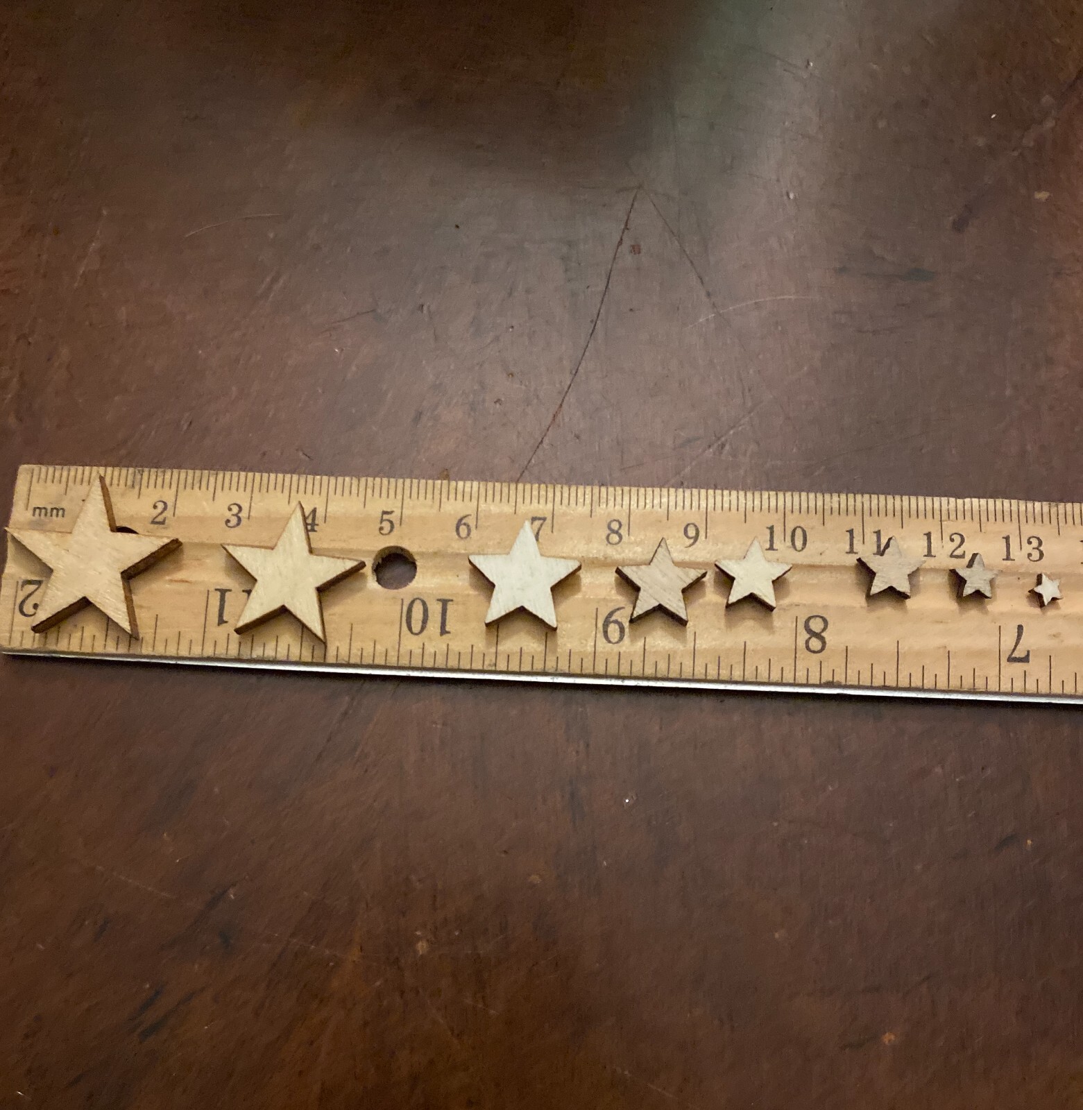 Small Wooden Stars, Pkgs of 10,20,30, Laser Cut, crafts, scrapbook $10=Free Ship