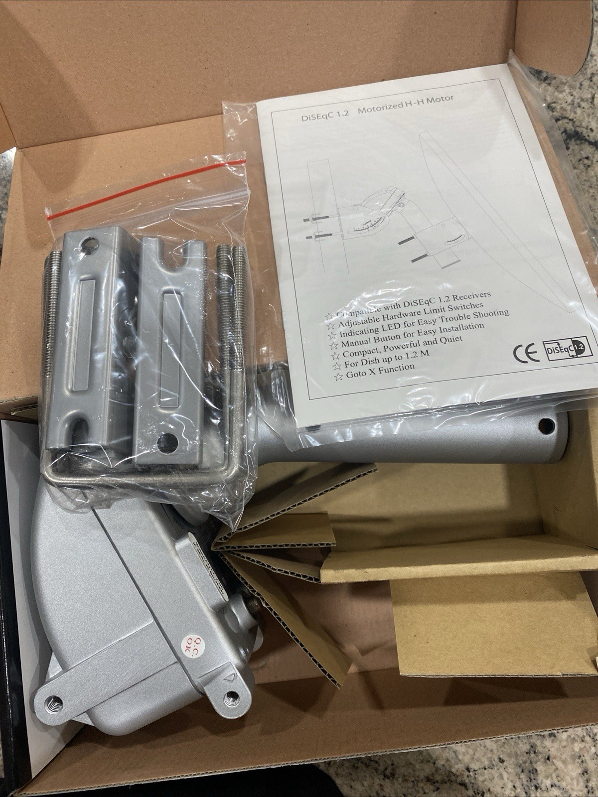 ORIGINAL MOTECK SG-2100 SATELLITE DISH MOTOR HH SG2100 MOTORIZED FREE TO AIR