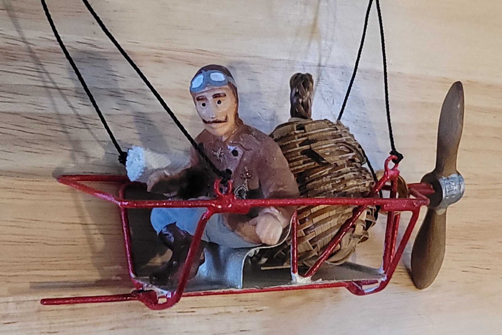 9.5" Steampunk Zeppelin, Airship Blimp Hanging Mobile Pilot Map Basket Propeller