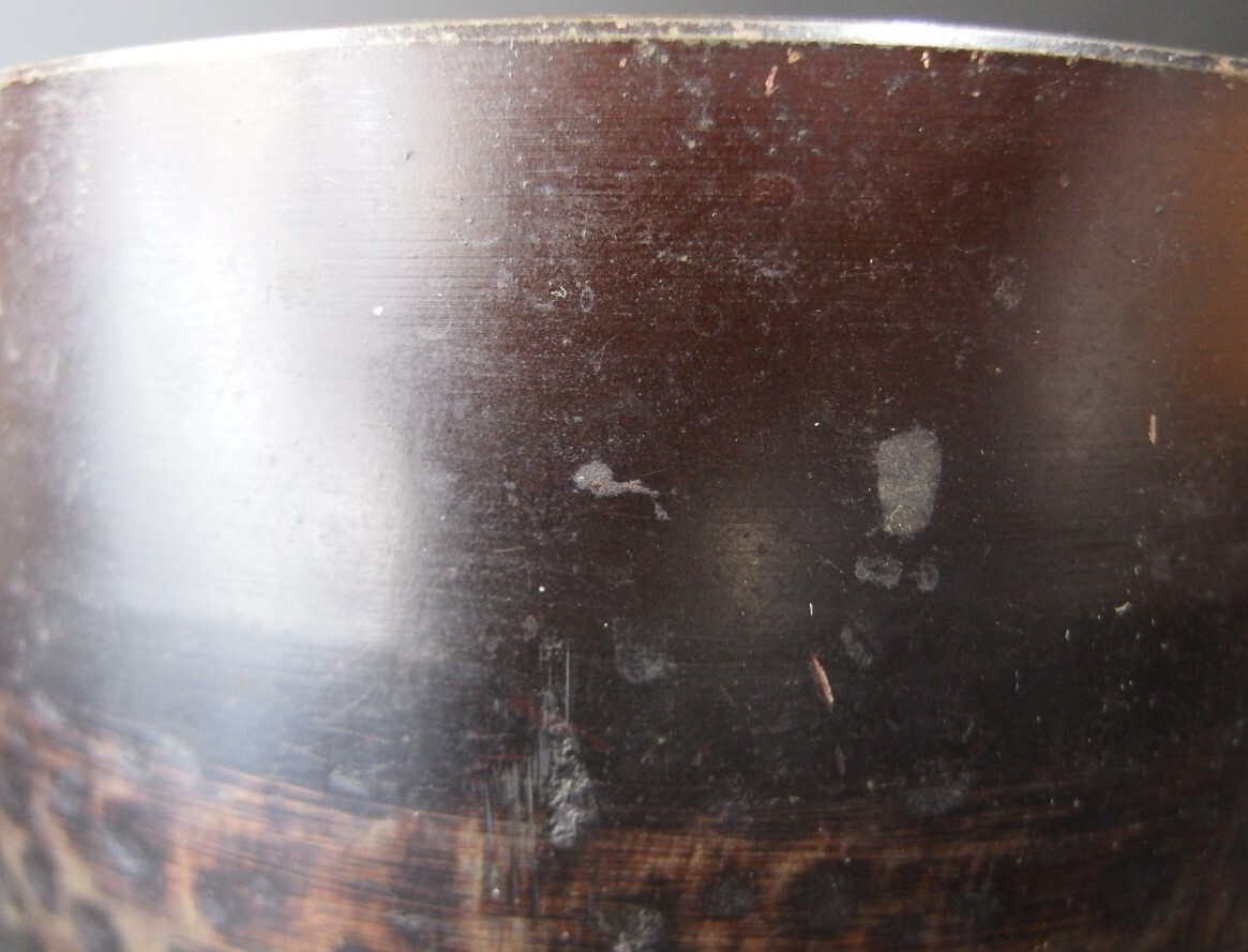 or25116 JAPANESE BUDDHIST SINGING BOWL ORIN GONG 18.1 cm /7.1 inch Width VINTAGE