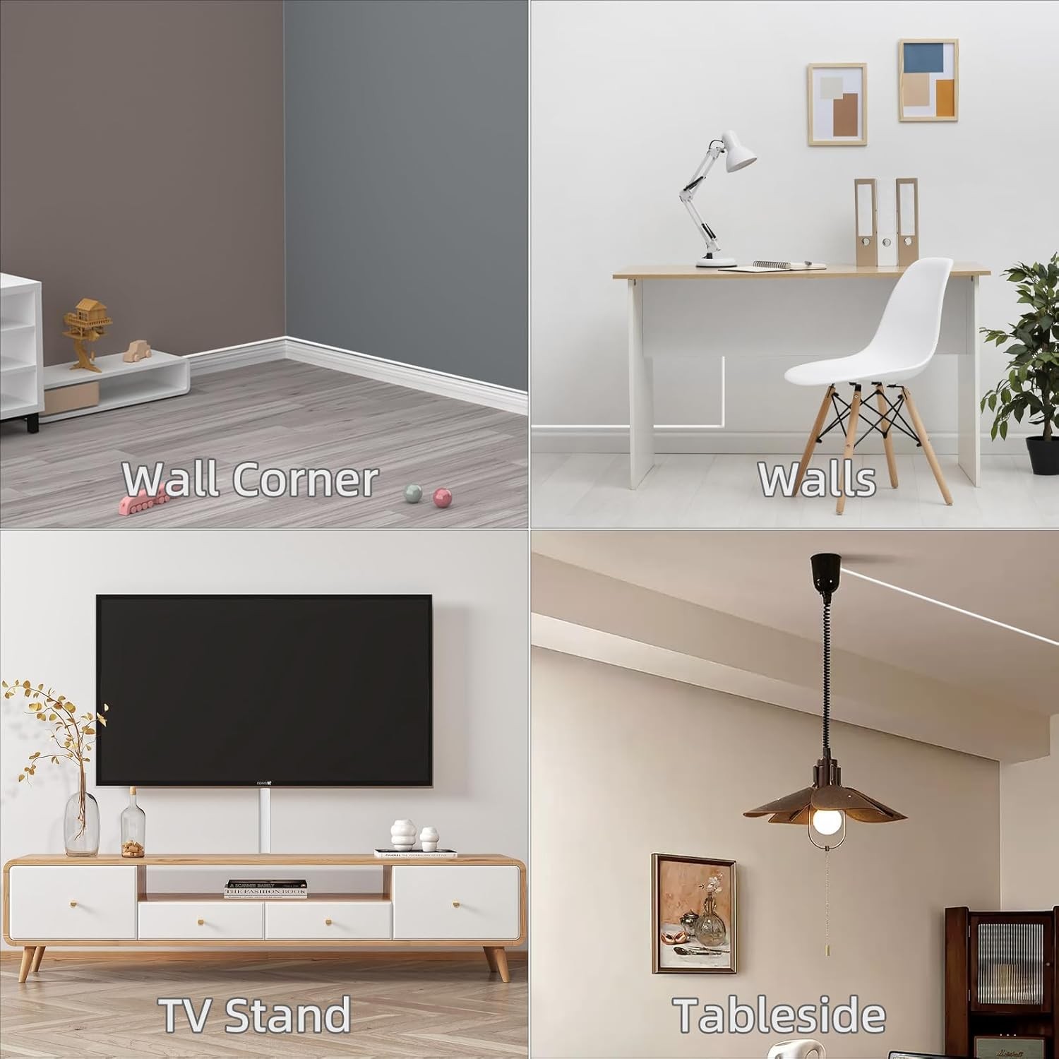 39”-197'' Cord Hider for Wall Mounted TV Adhesive One-Cord Cable Hider for Wall