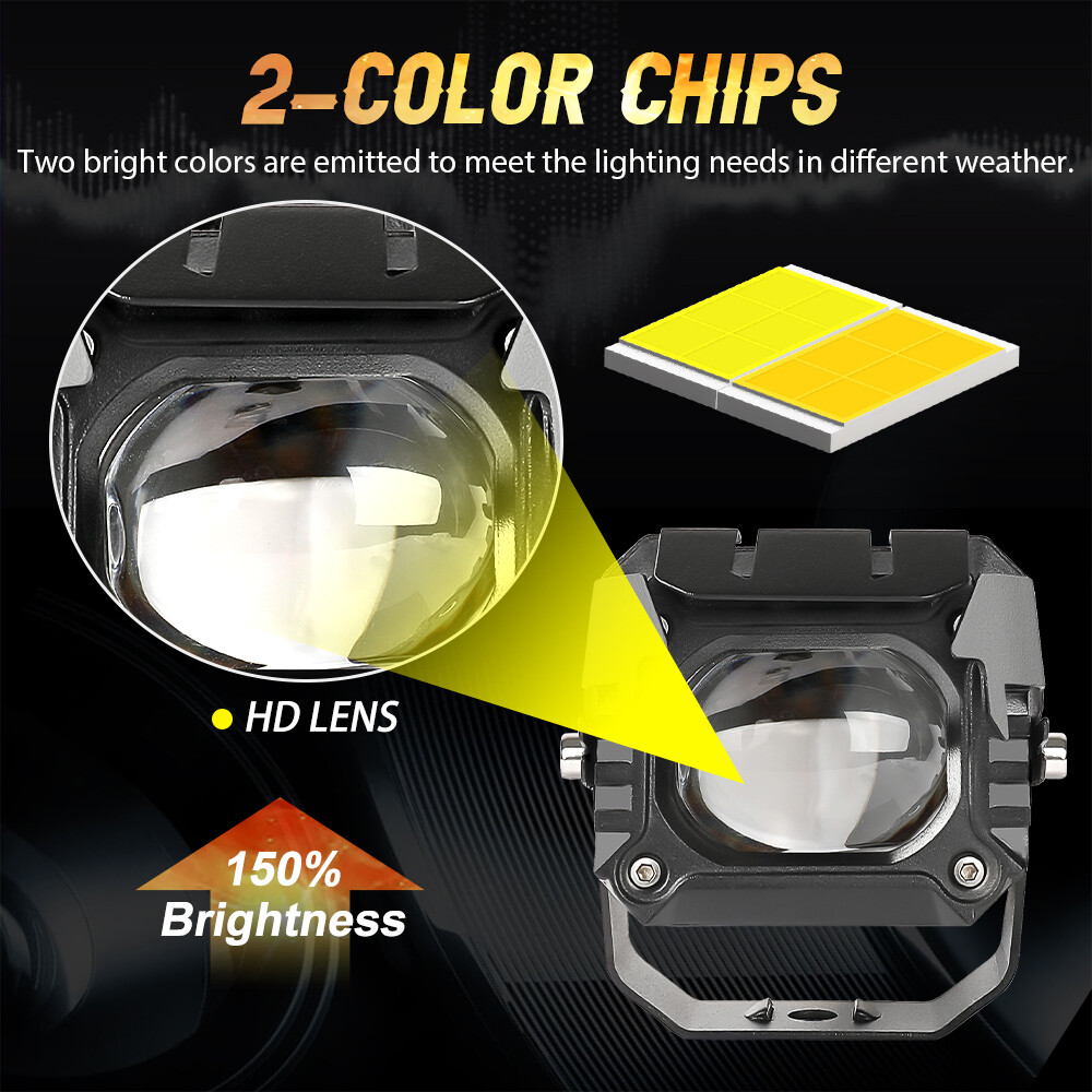 Roof 42" LED Light Bar +4"Pods Wire For Can-am Commander 700 1000R Max 2022-2025