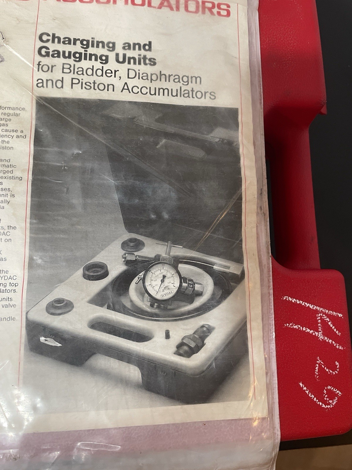 HYDAC Accumulator FPK/FPS Charging and Gauging Unit