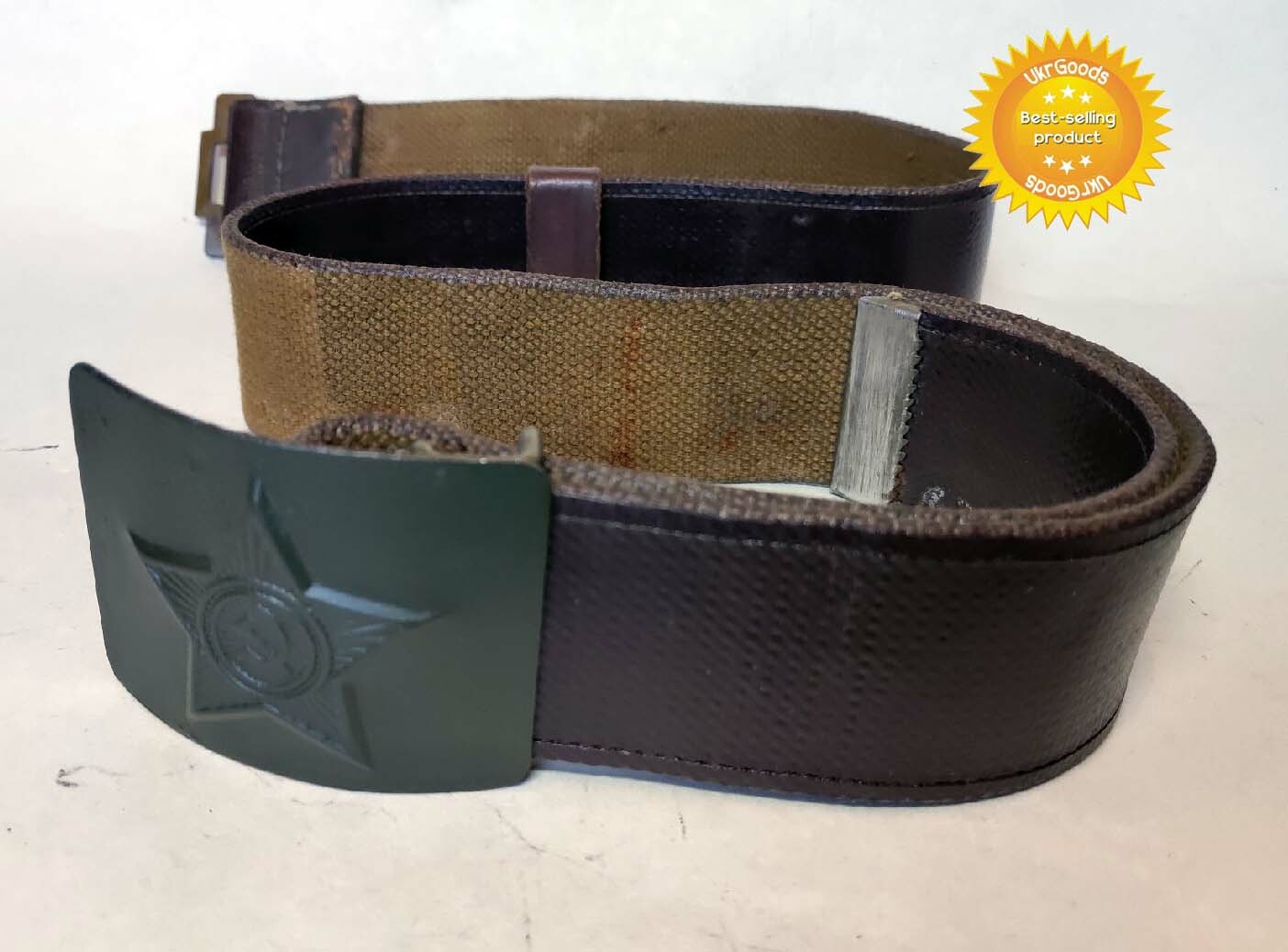 Uniform Belt Buckle Brown Original Dated Soviet Russian Army (41,3"/105 cm) Used