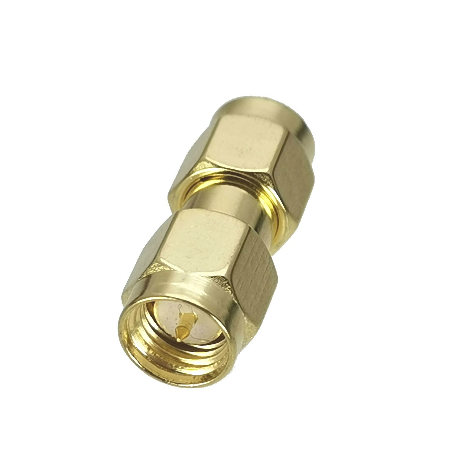 2Pcs SMA Male to SMA Male Plug Series RF Coaxial Adapter Connector 2X US Stock
