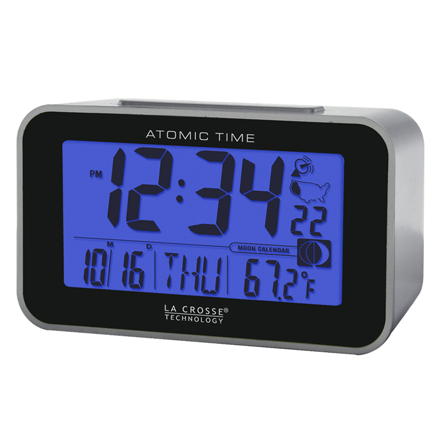 617-1270 La Crosse Technology Atomic Digital Alarm Clock with Backlight Open Box