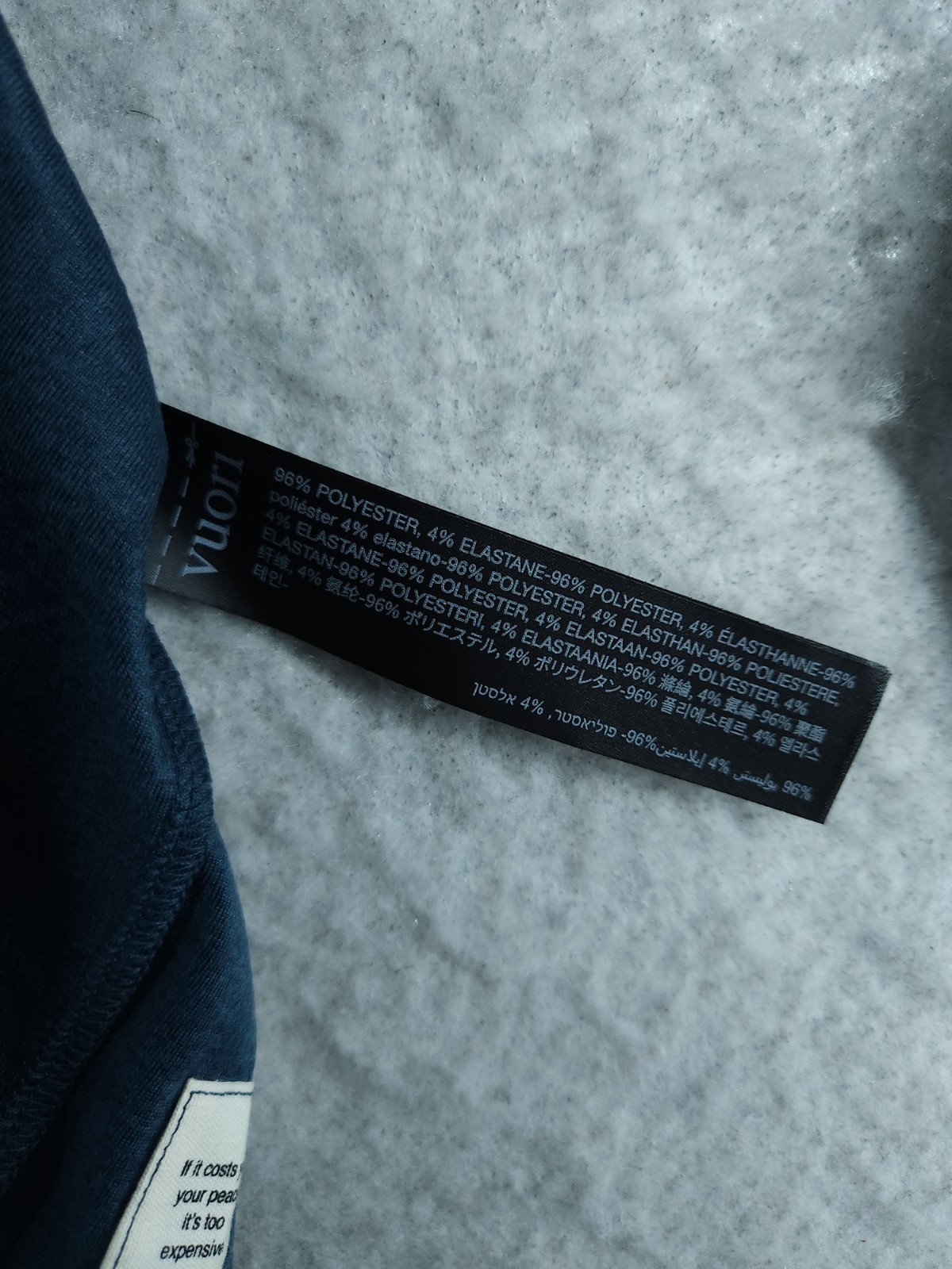 Vuori Long Sleeve Strato Tech Tee - Navy Heather New Size Large