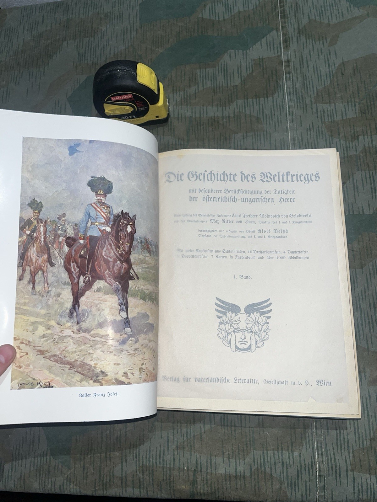 WW2 German Era Original Die Geschichte Des Weltkriegs Book #1 on German Military