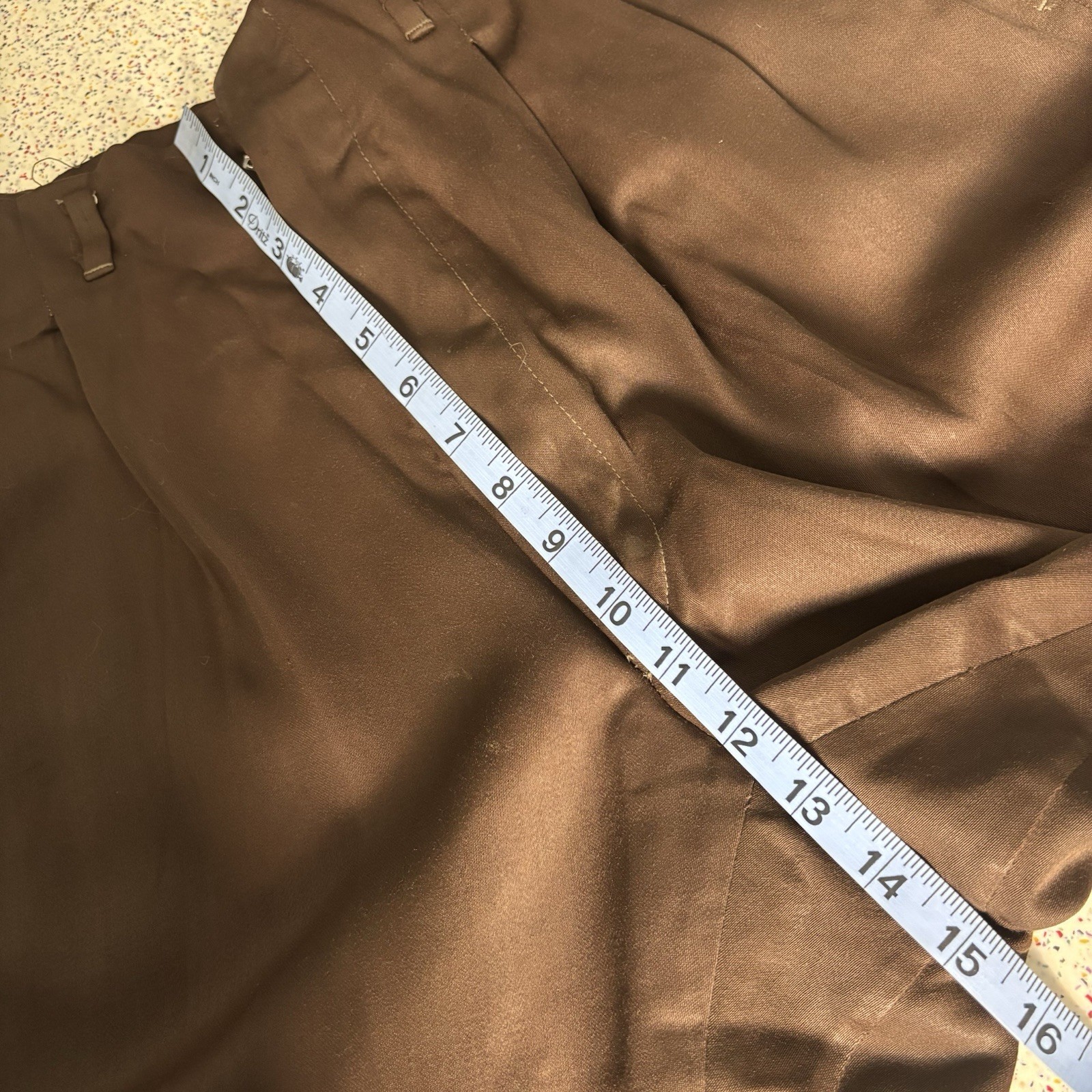 Vintage 1940s Men’s Brown Relaxed Fit Trouser Pants No Tags Large 34 36 Prentice