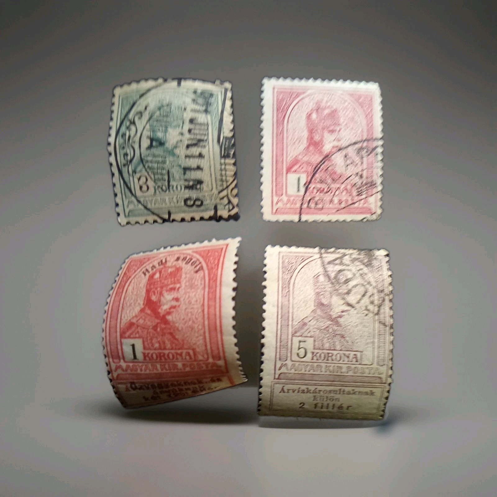 1900s Hungry Stamps A Set Of 4 OfThem3k Sea Green&2Kblue SuperHighScottValue!