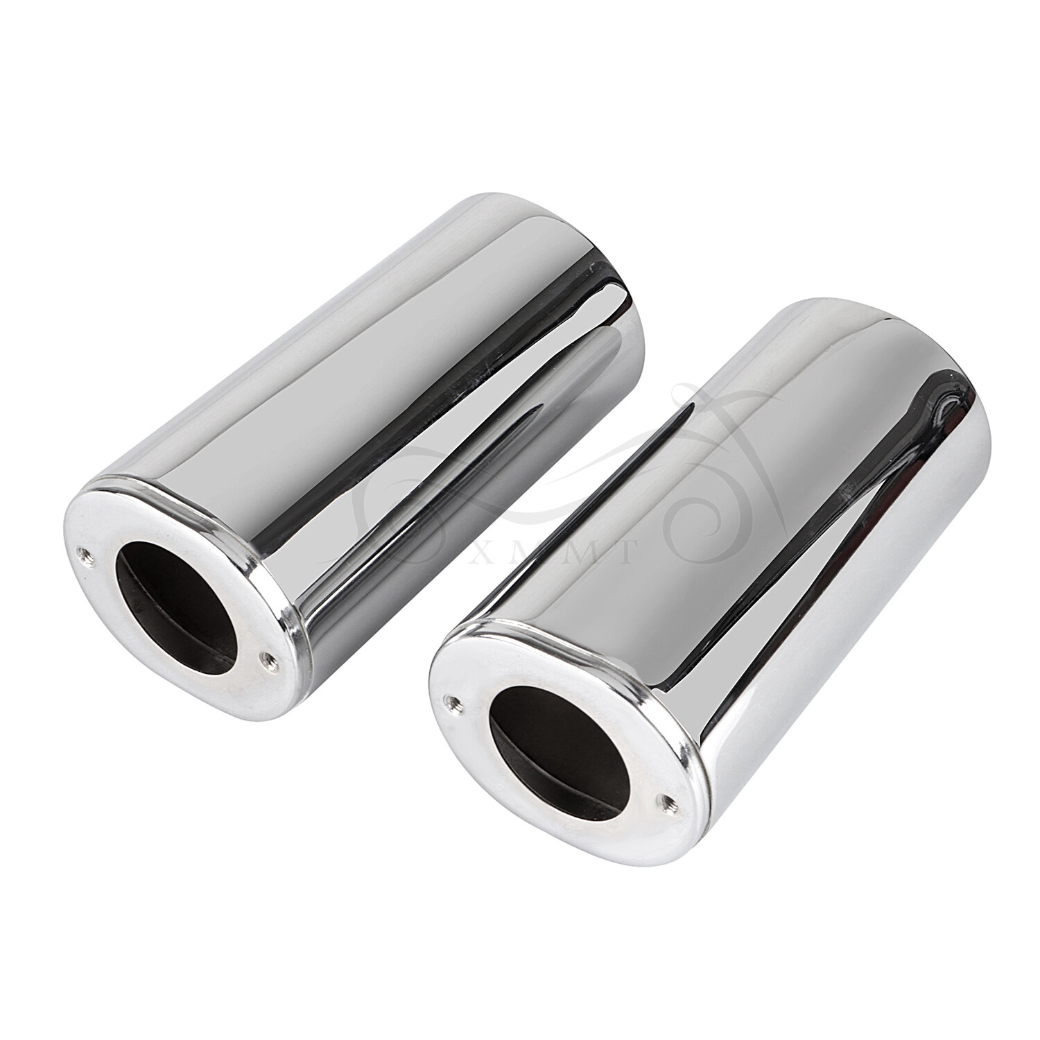 Chrome Fork Boot Slider Cover Cow Bells For Harley Street Glide Road King FLHR