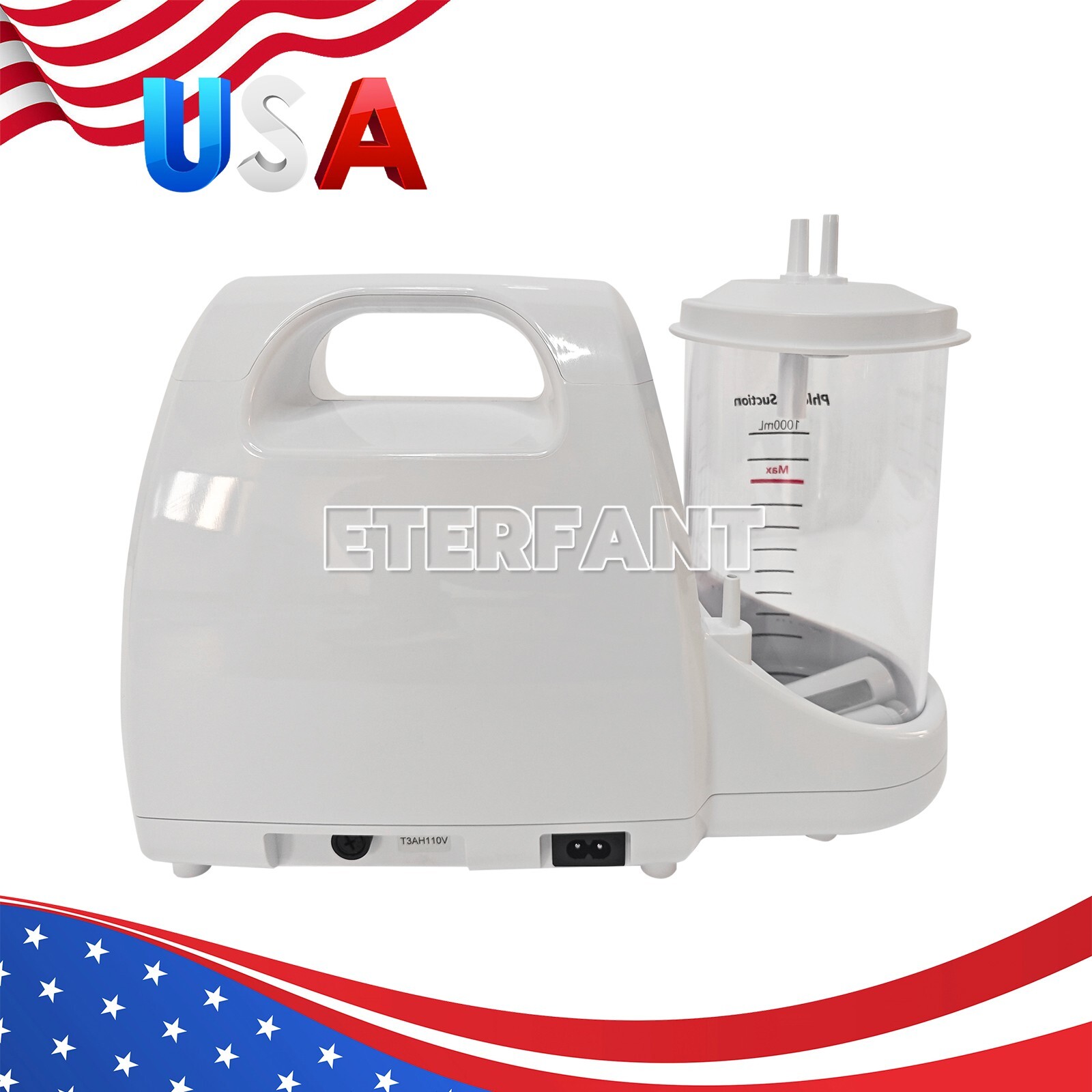 Dental Portable Suction Machine Oral Emergency Vacuum Phlegm Suction Unit 1000mL