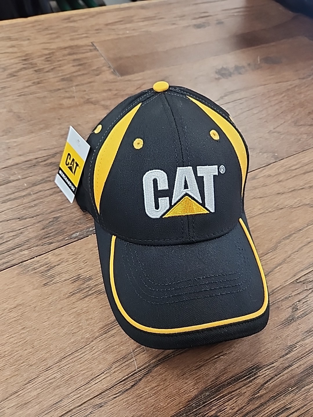 Caterpillar CAT Equipment Classic Black Cotton Twill Snapback Hat/Cap 6015b