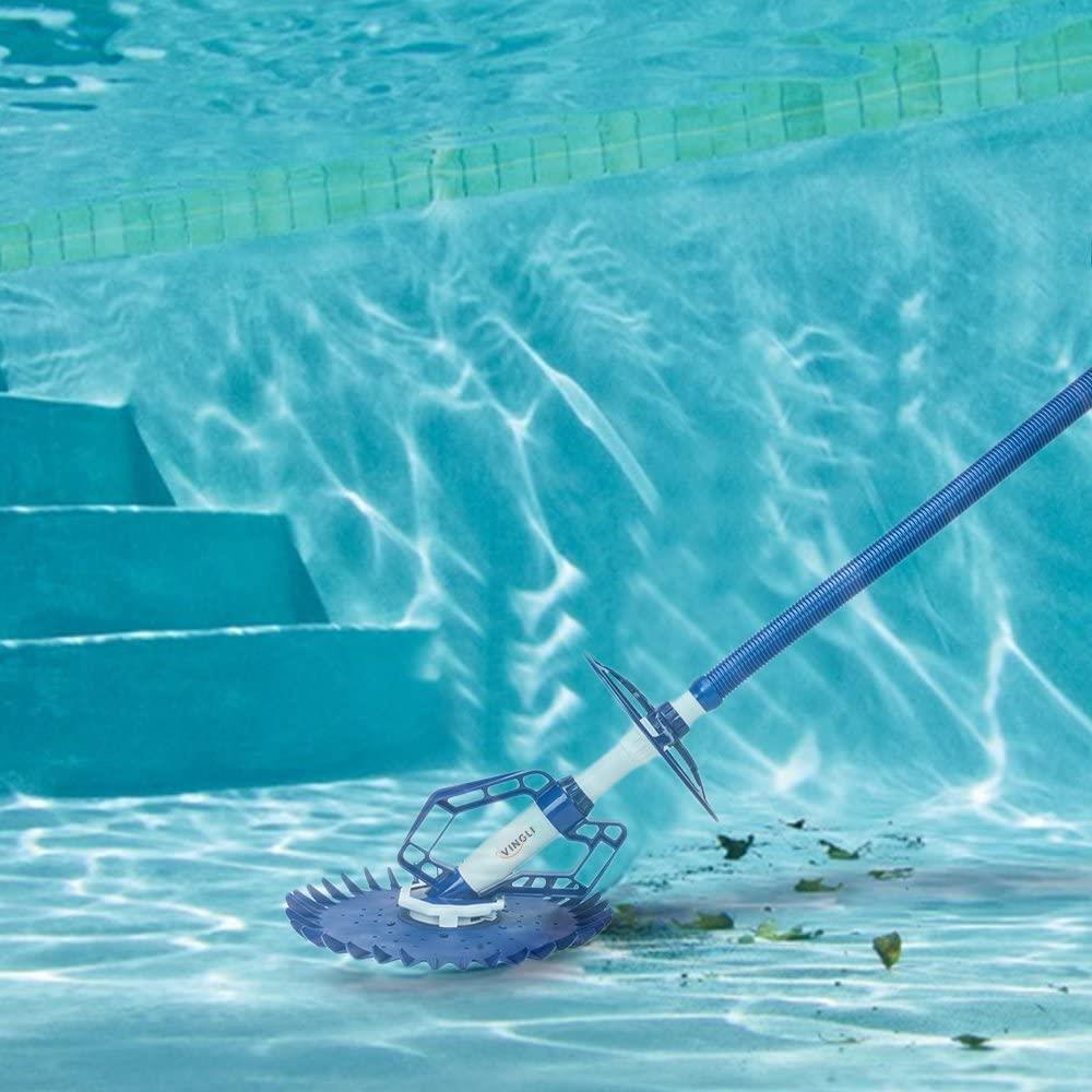Automatic Swimming Pool Vacuum Cleaner Inground Above Ground & Hose Set Blue