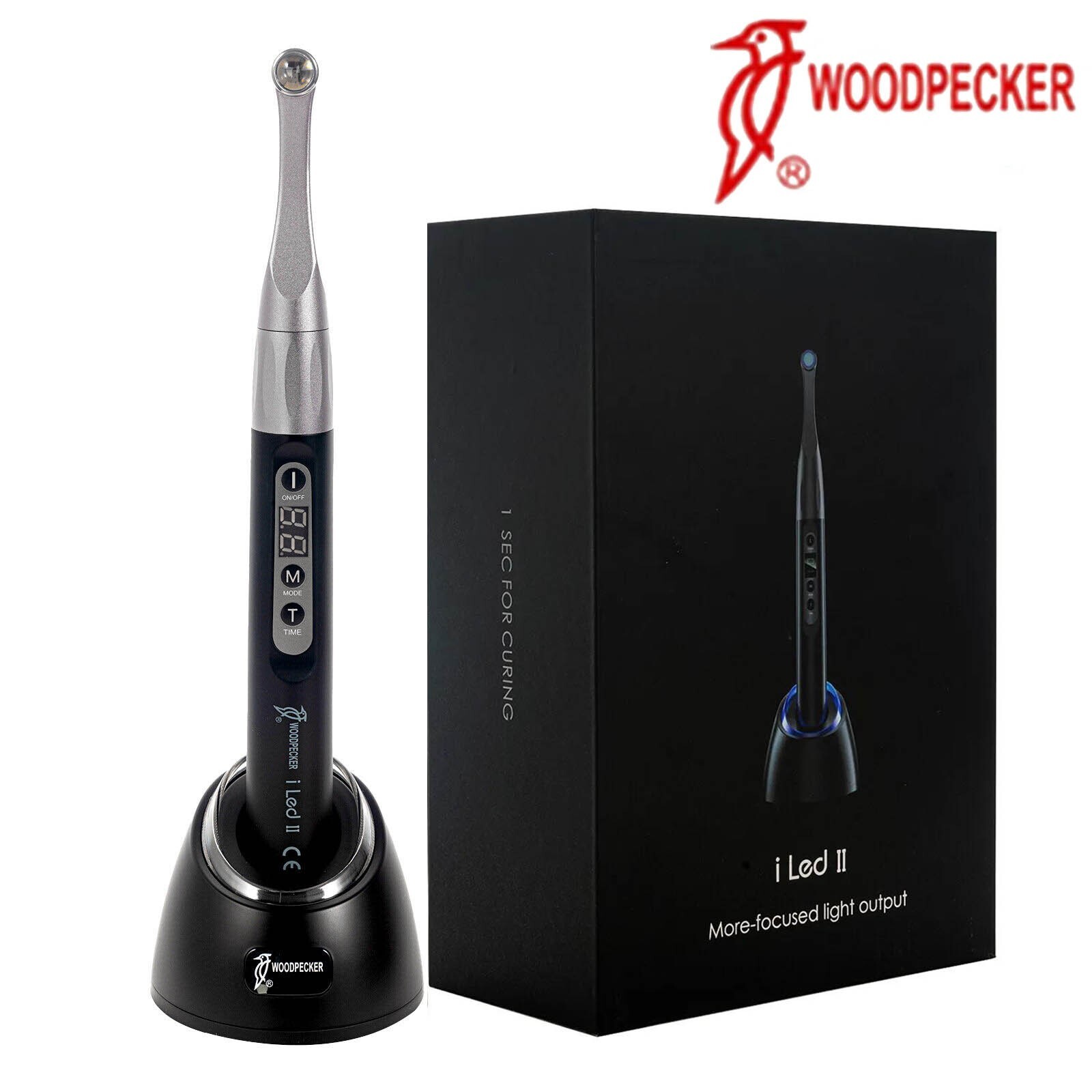 Woodpecker i LED II Dental Curing Light 3 Modes Intensity 3000mw 1Sec For Curing