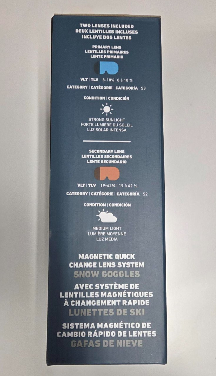 BLUESKY Adult Snow Goggles with Magnetic Quick Change Lens System - NEW