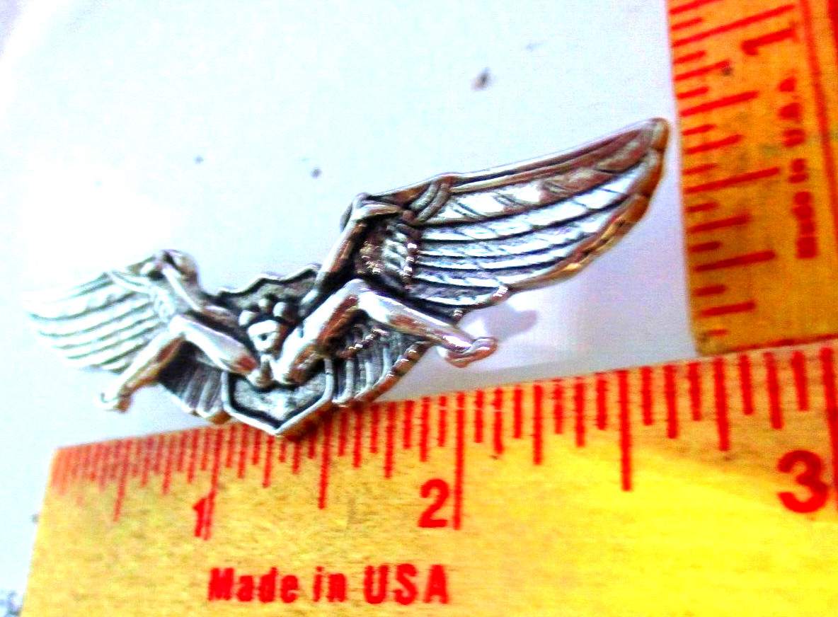 bush pilot pin vintage collectible old biker vest hat "Get Your Wings" pinback