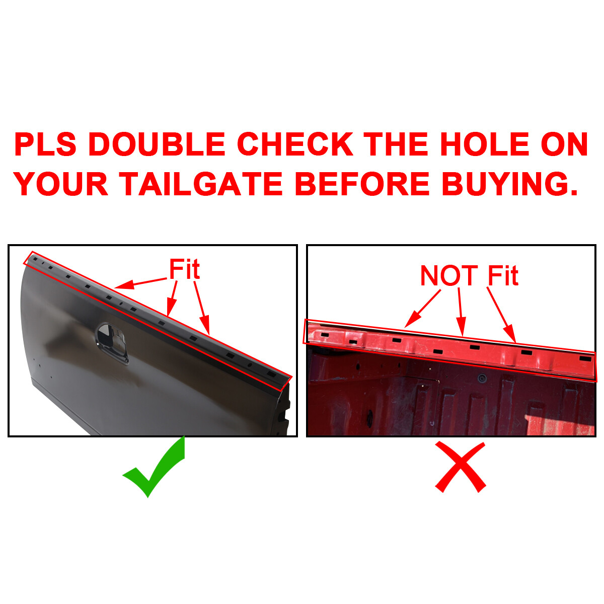 NEW Tailgate Top Protector Molding Cover For 1999-2007 Ford F250 F350 Super Duty