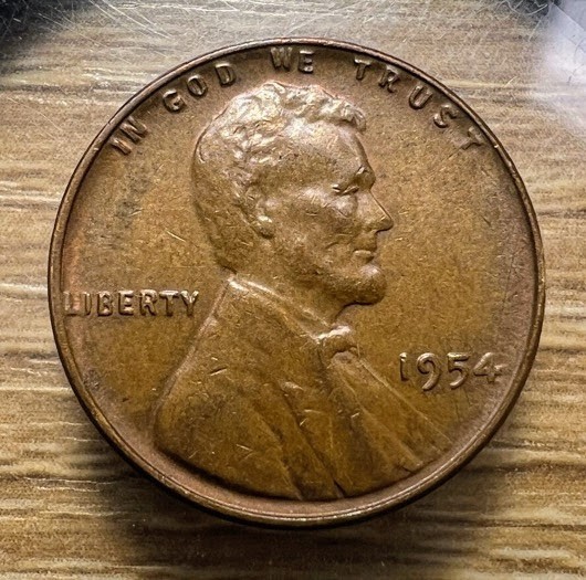 1954-P Lincoln Wheat Cent - Actual Coin Shown - Free Shipping & Tracking INV#9