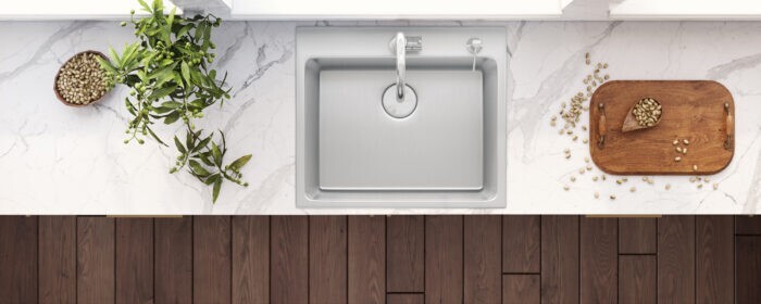 Ruvati 25"x22" Drop-in Topmount 16 Gauge Single Bowl Kitchen Sink- RVM5025