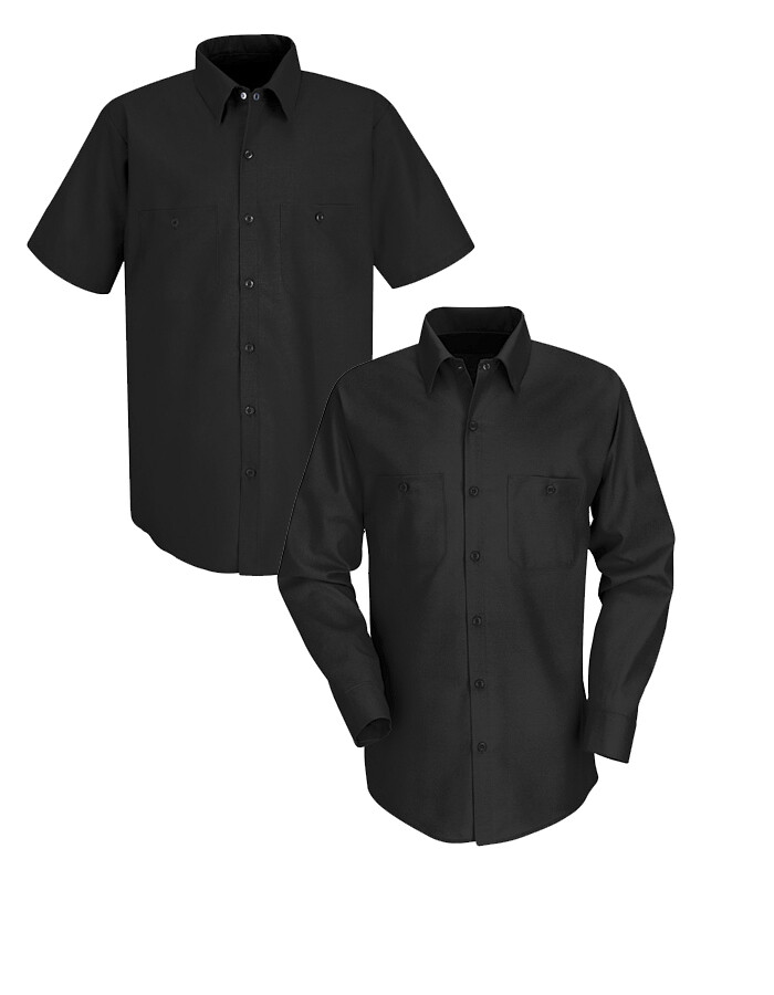 Red Kap Men's Industrial Work Shirt Long Sleeve 2 Pocket Uniform