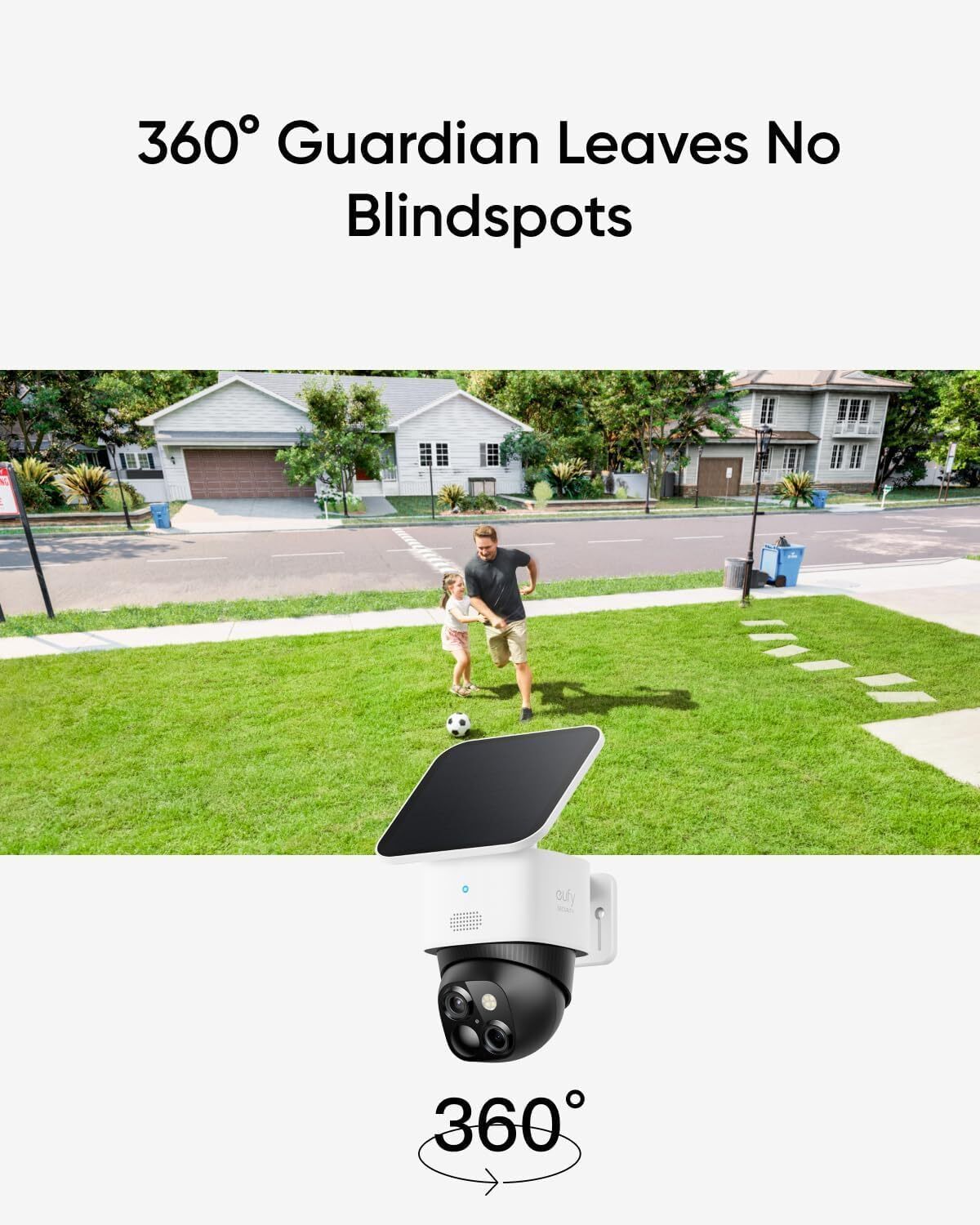 eufy SoloCam S3 Solar Wireless Security Camera 360°PTZ 3K Dual-Cam Night Vision