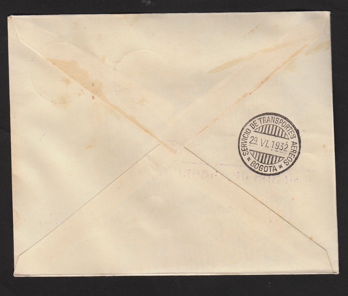 COLOMBIA 1932 FIRST FLIGHT COVER MULLER #80a BUENAVENTURA TO BOGOTA 20C SCADTA