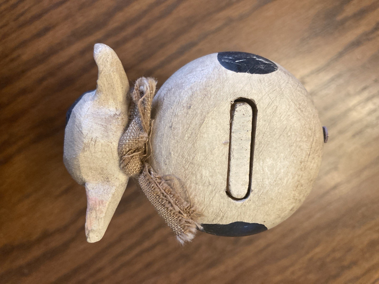 Vintage Wooden Cow & Pig Figurines Handmade Farm Country Decor Folk Art