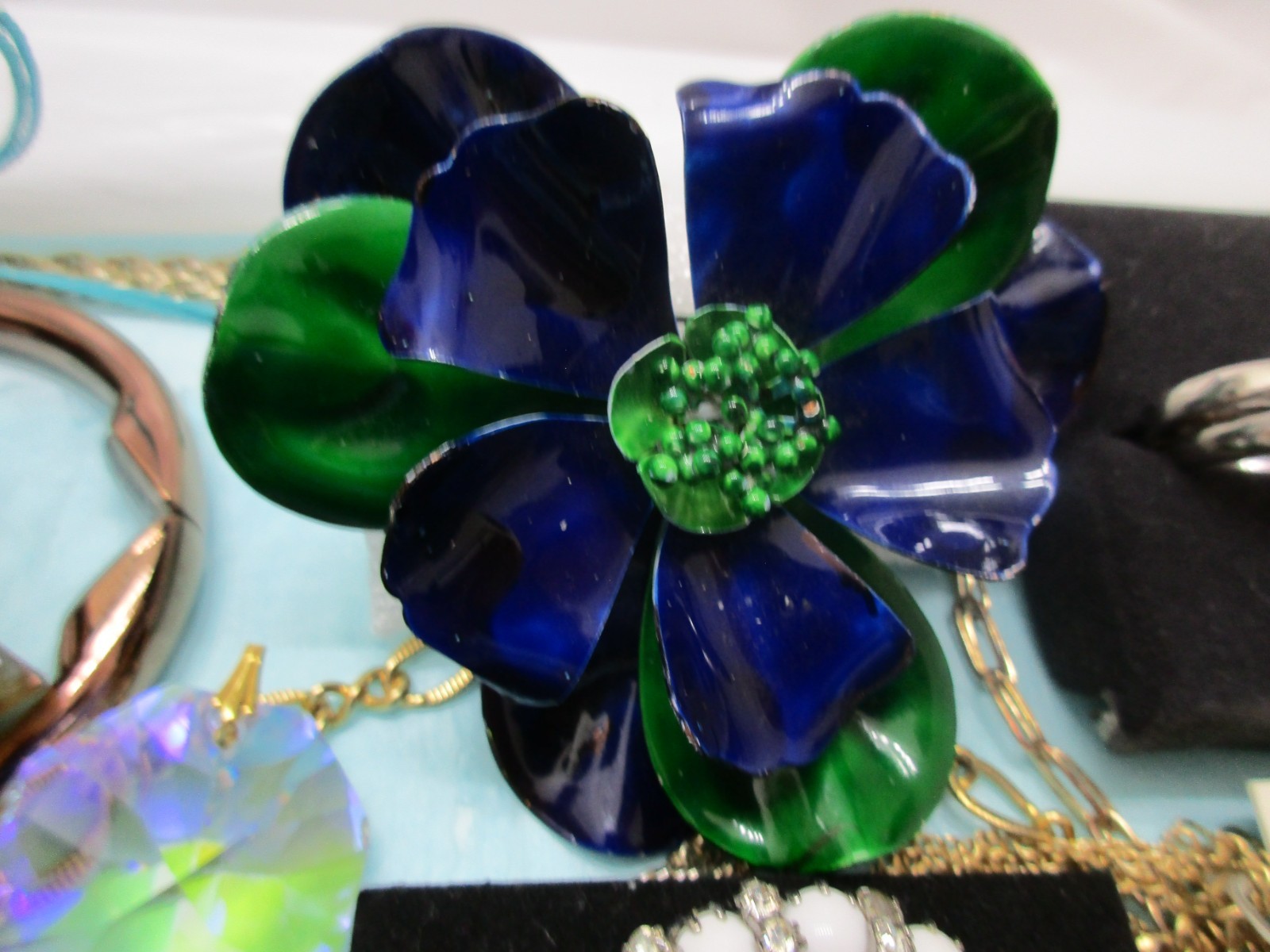 Vtg to Now Lot JEWELRY WEISS C.TRIFARI,925 Swiss Piano+Cameo Locket brooch,ring+