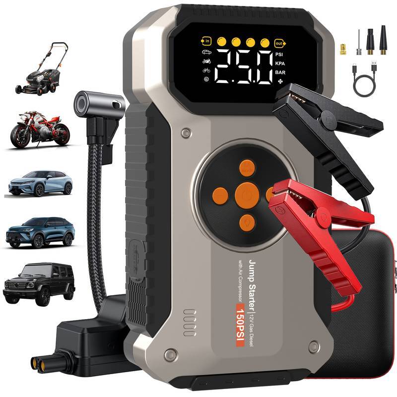 4000A Car Jump Starter With Air Compressor Pack Booster 12V Power Bank