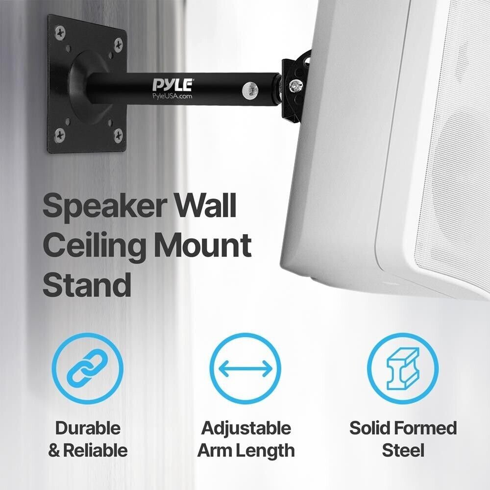 Pyle Durable Wall/Ceiling Mount Stand-Adjustable Swivel Tilt, Heavy-Duty